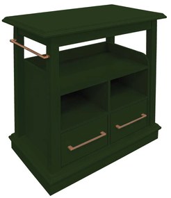Carrinho de Chá/Bebidas com Rodízios e gavetas Chateau - Verde Oliva  Kleiner