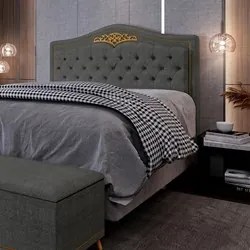 Cabeceira Cama Box Casal King 195cm com Tachas Imperial J02 Linho Graf