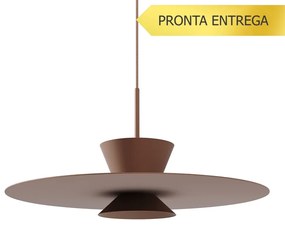 Pendente Tule Ø50X25Cm 1Xmr16 - Usina 25120/50 (BT - Branco Texturizado, Igual a Cor 1)