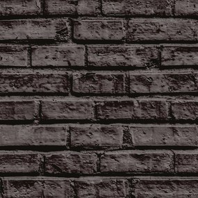 Papel de parede adesivo tijolo cinza escuro