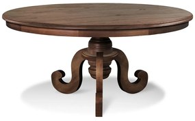 Mesa Redonda Sala de Jantar 8 Lugares Mariah 160cm Pé Torneado Canela G04 - Gran Belo