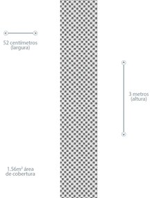 Papel de Parede Pastilha Mármore 0.50m x 3.00m
