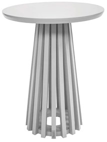 Mesa Ripada Lateral de Apoio Zuli Taís Puntel - Branco Kleiner