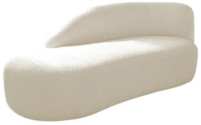 Divã Recamier Curvo Luna 140cm Lado Esquerdo Linho - ADJ Decor