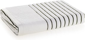 Toalha de Praia Trussardi 100% Algodão Rigato - Branco e Giardino Branco e Giardino