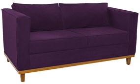 Sofá 2 Lugares Europa Suede Roxo ADJ Decor