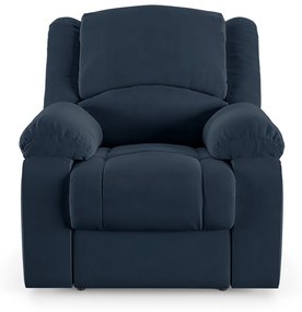 Poltrona do Papai Reclinável Sala de Cinema Madrid Elétrica Touch USB Veludo Azul  G23