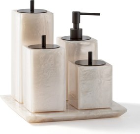 Conjunto Banheiro 4 Pçs Resina MADREPÉROLA – BLACK MATTE  Madrepérola - Black Matte