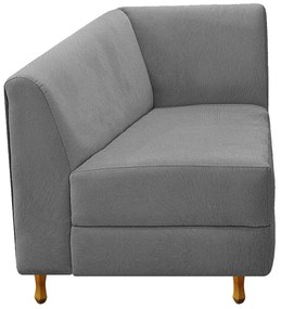 Recamier Valéria 160cm Lado Esquerdo Suede Cinza - ADJ Decor