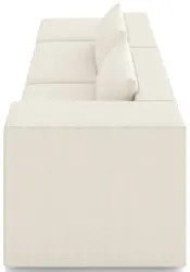 Sofá 4 Lugares 283cm Com Puff Esquerdo Fay Bouclê Cru Z55 - Mpozenato