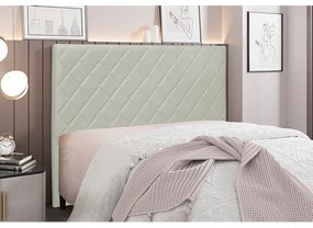 Cabeceira Cama Box King 195 cm Dubai Veludo S04 - D'Rossi - Prata