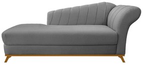 Recamier Vanessa 140cm Lado Esquerdo Suede Cinza - ADJ Decor