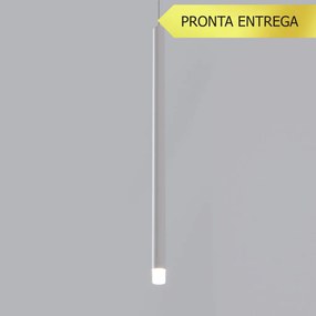 Pendente Tubo Ø2,9X50Cm Ponteira Acrílico 1Xled 5W - Qimporta Pd2316 (BRANCO, 110v)