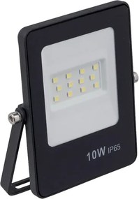 Projetor Led Ultrafino Aluminio Preto 10W 120 6500K Ip65