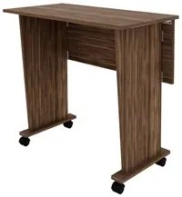 Mesa para Notebook com rodízios ME4117 Nogal Tecno Mobili