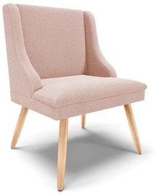Cadeira Sala de Jantar Pé Palito Natural Liz Boucle D03 - D'Rossi - Rose