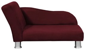 Divã Cama Pet Luxo para Cães E Gatos Elegante Confortável Suede Bordô