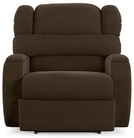 Poltrona do Papai Sala de Cinema Reclinável Kylie Power Elétrica USB Veludo Marrom G23