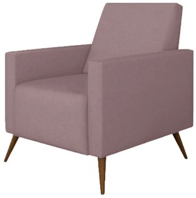 Poltrona Decorativa Amamentação Gabi Pé Palito Suede Crepe