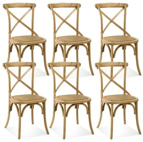 Kit 06 Cadeiras Para Sala de Jantar Cozinha Blair Oak G04 - Gran Belo