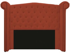 Kit Cabeceira e Calçadeira Veneza 195 cm King Size Suede Terracota - ADJ Decor