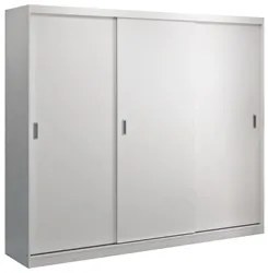 Guarda Roupa Casal 3 Portas de Correr 264cm Winter F04 Branco - Mpozen