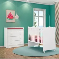Quarto de Bebê Cômoda 4 Gavetas Certificado pelo Inmetro Doce Sonho e