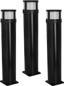 Kit 3 Espetos Led Abs Preto 0.5W 3000K Ip65 Solar