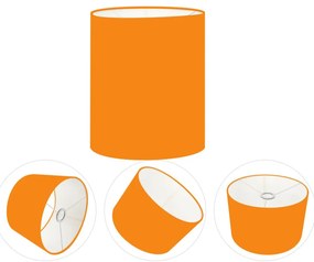 Cúpula Abajur Cilíndrica Cp-8001 Ø13x15cm Laranja