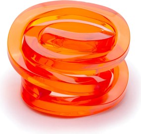 Anel Porta Guardanapo Color Line Acrílico - Tangerine Tango  Tangerine Tango