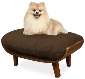 Cama Pet Costela para Cães e Gatos Almofadada Suede Marrom