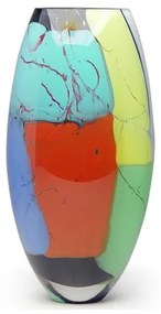 Vaso 50 MS Lascas Coloridas Murano Cristais Cadoro