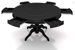 Mesa de Jogos Carteado 6 Lugares Bellagio com Gavetas e Tampo Reversível com Tecido Preto/Verde G42 - Gran Belo