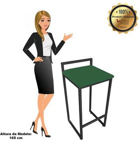 BANQUETA ALTA LAVINIA SUEDE VERDE BASE P
