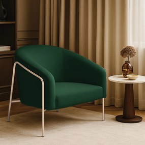 Poltrona Sala Industrial Alta Champanhe Stella Bouclê D03 - D'Rossi - Verde