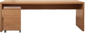Conjunto Bancada Contemporânea Louro Freijó - 1,36m + Módulo Contemporâneo 1 porta Louro Freijó - 42,5cm