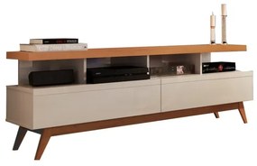 Rack Vivare 1.6 Wood Off White/Nature - Giga Móveis