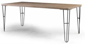 Mesa Jantar Bronx Madeira Driftwood Pes Aco Grafite 160cm - 38357 Sun House