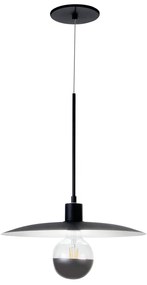Pendente Eclisse Ø33X37Cm Disco Curvo Metal Alumínio 1Xe27 - Old Artis... (COBRE FOSCO)