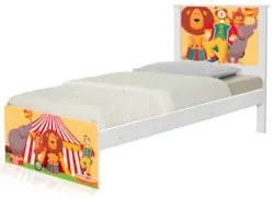 Cama Solteiro Infantil Para Colchão 188x88cm Circo K06 - Mpozenato