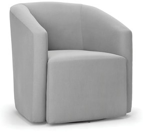 Poltrona Decorativa Base Giratória Kit 2 Stella Max Suede Cinza D03 - D'Rossi
