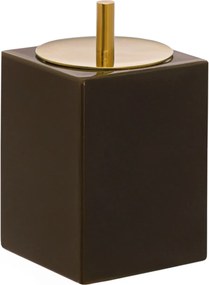 Porta Algodão Davos Resina Marrom Esverdeado - Gold Gold