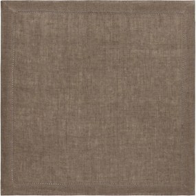 Guardanapo 100% Linho Ponto Ajour Taupe