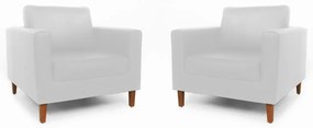 Conjunto 2 Poltrona Decorativa Gabriela Courino Branco