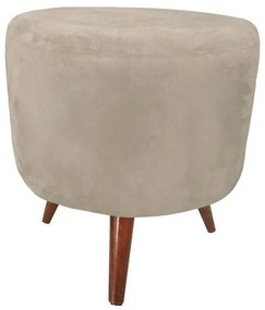 PUFF BANQUETA DECORATIVA DORA REDONDO SU - Bege