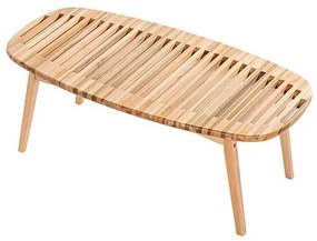 Mesa de Centro Oval Riviera Base Verniz Natural - 72547 Sun House