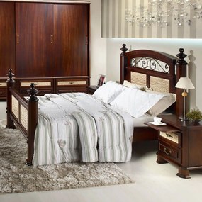 Cama de Casal Milano Fiber Peseira Alta Domus Móveis