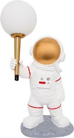 Luminaria De Mesa Resina Metal Branco Astro