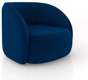 Poltrona Decorativa Sala de Estar Clarke Veludo Azul G45 - Gran Belo