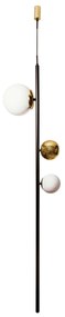 Pendente Organic Vertical Ø36X150Cm Alumínio E Globo Ø12Cm / Ø20Cm 1Xg... (BT - Branco Texturizado)